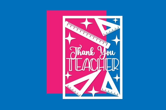 Download Thank You Teacher Card Paper Cut Files - Cut files Collection